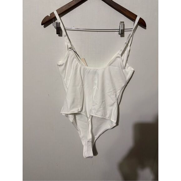 Brand New Popilush Women’s Large White Sleeveless One Piece Body Suit - Picture 6 of 6